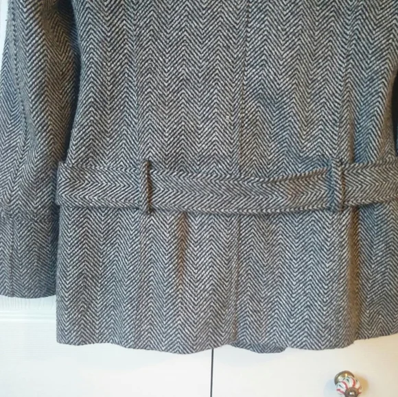 Seductions Herringbone Peacoat - Picture 9 of 11